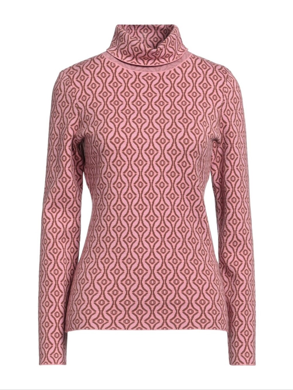 β¨ Maje Pink Patterned Turtleneck Sweater | Size Small β¨